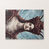 De Rode heks van de bergen fantastische kunst Legpuzzel (Horizontaal)