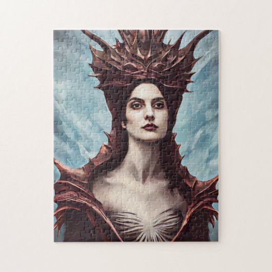 De Rode heks van de bergen fantastische kunst Legpuzzel (Verticaal)