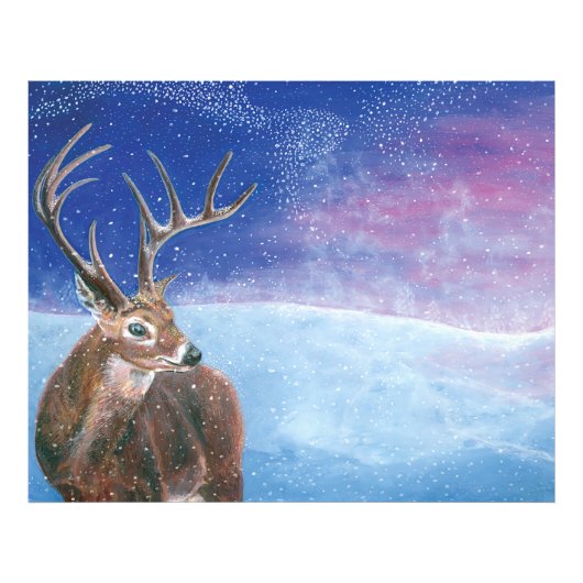 De rode herten (Cervus elaphus) Foto Afdruk (Voorkant)