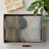 De rode houten schuur doet ons zijn dak dicht tissuepapier (Geschenk)