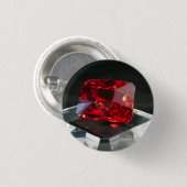 De rode Jack Ruby Ronde Button 3,2 Cm (Voorkant /achterkant)