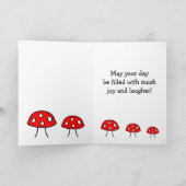 De rode Kaart van de Verjaardag van de Paddestoel (Binnen)