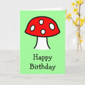 De rode Kaart van de Verjaardag van de Paddestoel (Gele Bloem)