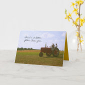 De rode Kaart van Vaderdag van de Tractor (Gele Bloem)