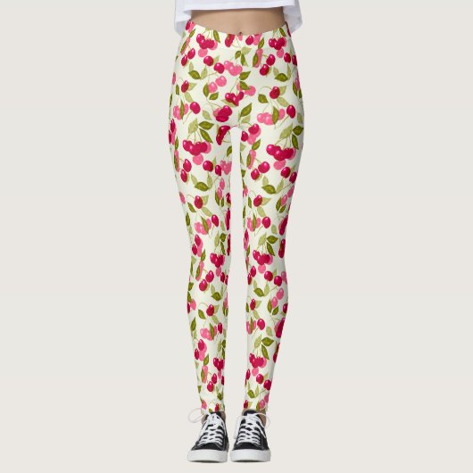 De rode kersen. leggings (Voorkant)