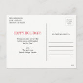 De rode kerstdeur Briefkaart voor feestdagen (Achterkant)