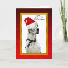 De Rode Kerstkaart van de Hond van Dalmation Feestdagen Kaart