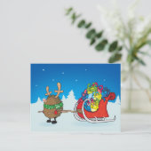 De rode neus egel briefkaart (Staand voorkant)