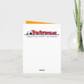 De rode of Groene Tractor dankt u nota neemt van Bedankkaart (Achterkant)