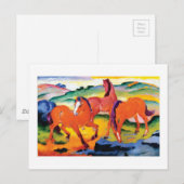 De Rode Paarden van Franz Marc Briefkaart (Voorkant / Achterkant)