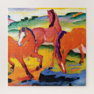De Rode Paarden van Franz Marc Legpuzzel