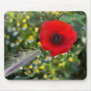 De rode papaver muismat