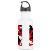De Rode Patronen van de camouflage Waterfles (Achterkant)