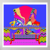 De rode patroonfauteuil poster (Voorkant)