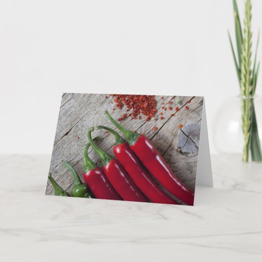De rode Peper van de Spaanse peper Kaart (Voorkant)