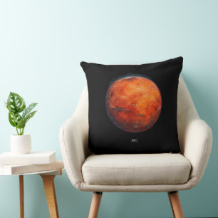 De rode planeet: Mars Waterverf Kussen