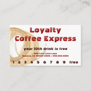 De rode Ponskaart van de Loyaliteit van de Drink Klantenkaartje
