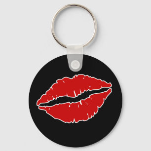 De rode Sleutelhanger van Lippen