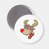 de rode sneeuwrendiersoort magneet (Voorkant / Achterkant)