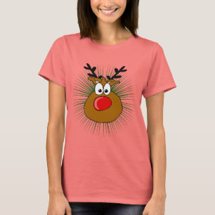 de rode sneeuwrendiersoort t-shirt