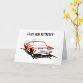 De rode Snelle Auto geniet van uw Kaart van de (Gele Bloem)