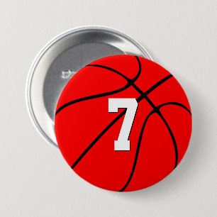 De rode Sporten van het Aantal van Jersey van de Ronde Button 7,6 Cm