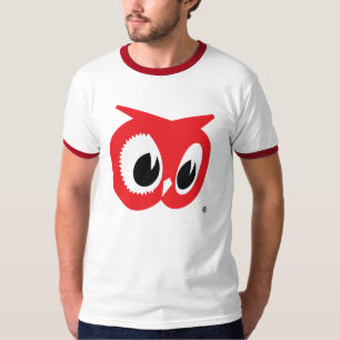 De rode T-shirt van de Uil - de Vintage Stijl van