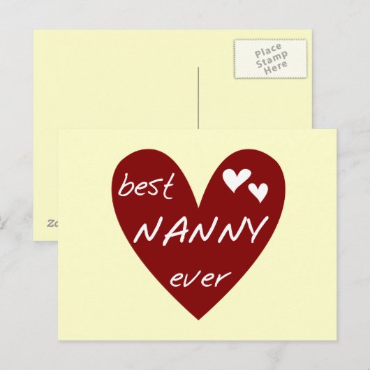 De rode T-shirts en de Giften van het Kindermeisje Briefkaart (Voorkant / Achterkant)