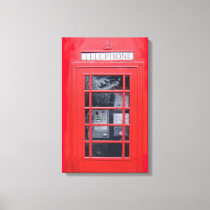 De Rode Telefooncel van Londen Canvas Afdruk