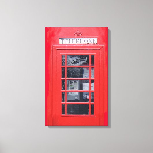De Rode Telefooncel van Londen Canvas Afdruk (Voorkant)