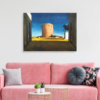 De Rode Toren | Giorgio de Chirico |  Canvas Afdruk