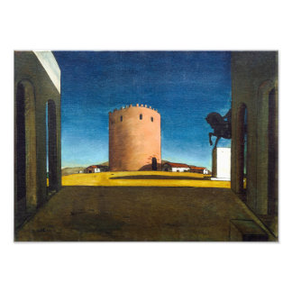De Rode Toren | Giorgio de Chirico |  Foto Afdruk