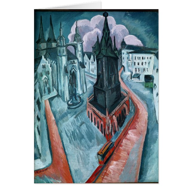 De Rode Tower in Halle, 1915 (Voorkant)