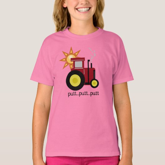 De rode Tractor van de Put van de Put T-shirt (Voorkant)
