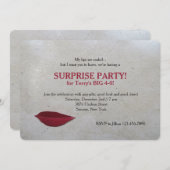 De rode Uitnodiging van Lippen (Voorkant / Achterkant)