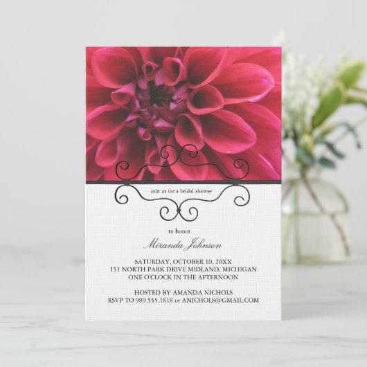 De rode Uitnodigingen van het Vrijgezellenfeest (Staand voorkant)