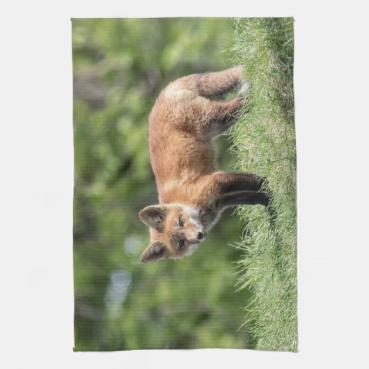 De rode Uitrusting van de Vos Theedoek (Verticaal)