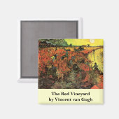 De Rode Vineyard van Vincent van Gogh Magneet (Voorkant / Achterkant)