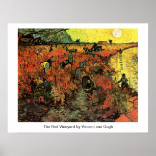 De Rode Vineyard van Vincent van Gogh. Poster