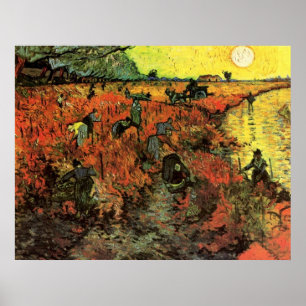 De Rode Vineyard van Vincent van Gogh. Poster