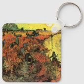 De Rode Vineyard van Vincent van Gogh Sleutelhanger (Achterkant)