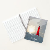 De rode vuurtoren in jouw naam notitieboek (Binnen)