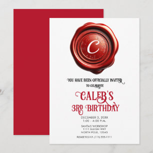 De rode waszegel van de kerstman Noordpool Kerstva Kaart