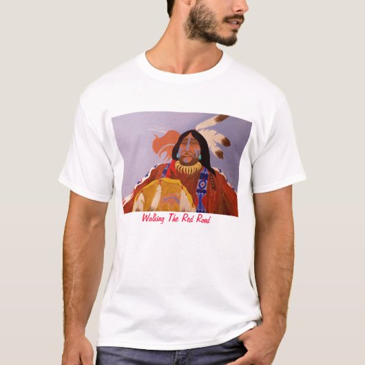 De rode weg lopen t-shirt (Voorkant)