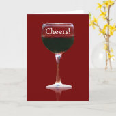 De rode Wijn juicht de Gelukkige Kaart van de (Gele Bloem)