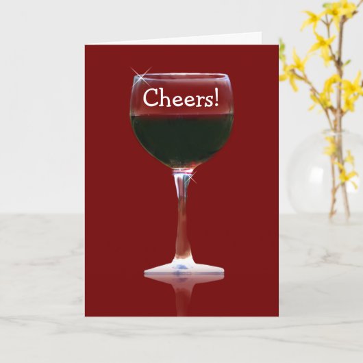 De rode Wijn juicht de Gelukkige Kaart van de (Gele Bloem)