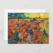De rode wijngaard door Van Gogh Briefkaart (Voorkant / Achterkant)