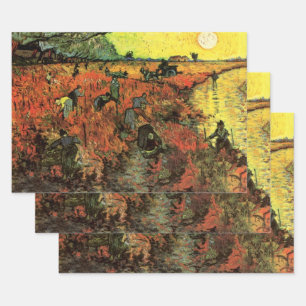 De rode wijngaard door Vincent van Gogh Inpakpapier Vel