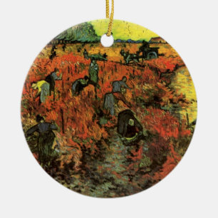 De rode wijngaard door Vincent van Gogh Keramisch Ornament