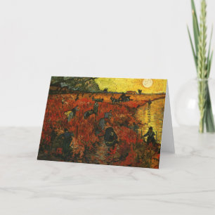 De rode wijngaard in Arles Kaart